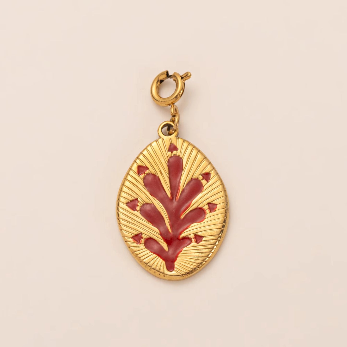 18K Gold Plated Stainless Steel Ocean Series Charm Bar Pendant