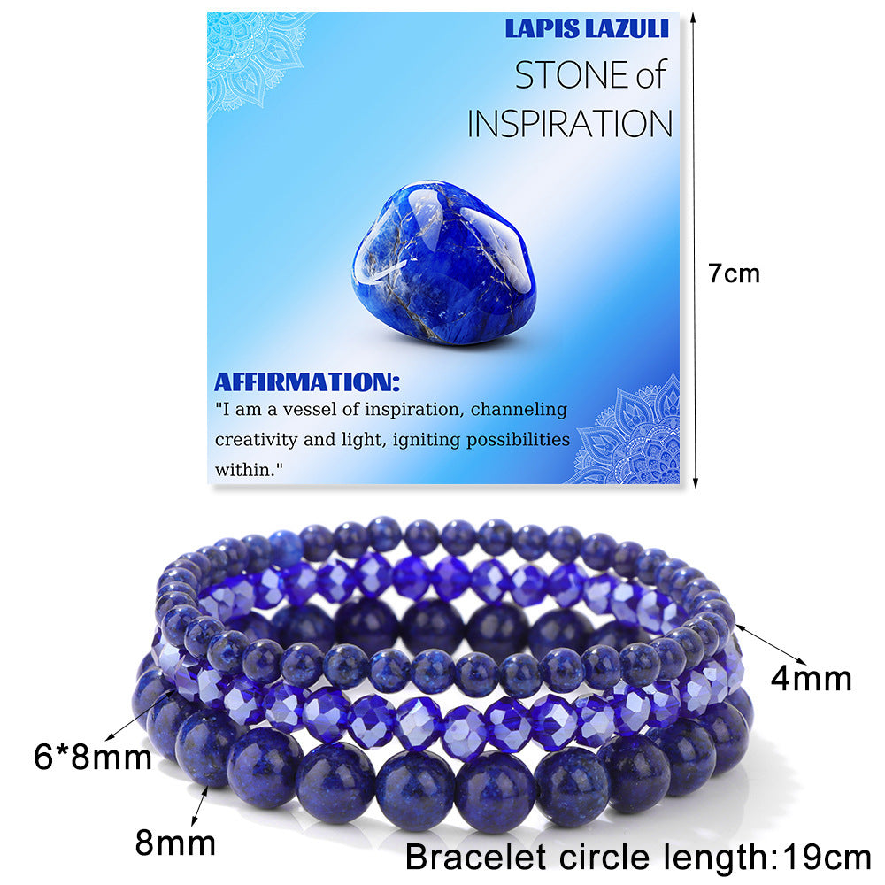 Minimalist Sweet Geometric Gemstone Beaded Stretch Bracelet Set