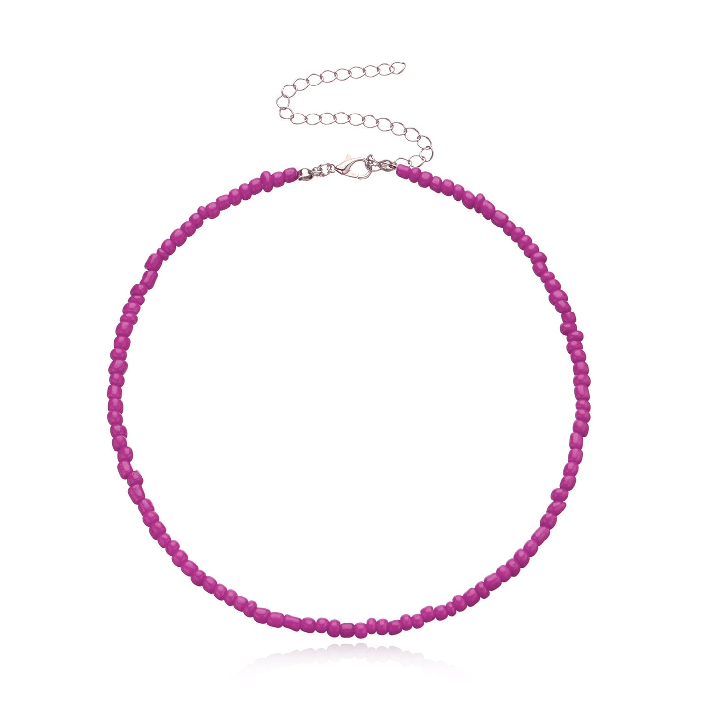 Colorful Seed Bead Necklace for Women, Butterfly and Star Design, Alloy Chain, Fish Line Style, Vintage Aesthetic, Elegant Jewelry for European and American Markets