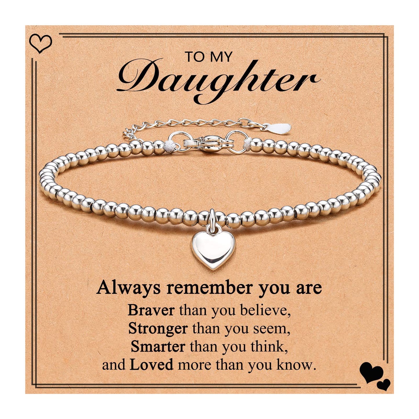 Elegant Heart Shape Titanium Steel Silver Plated Pearl Bracelet for Women