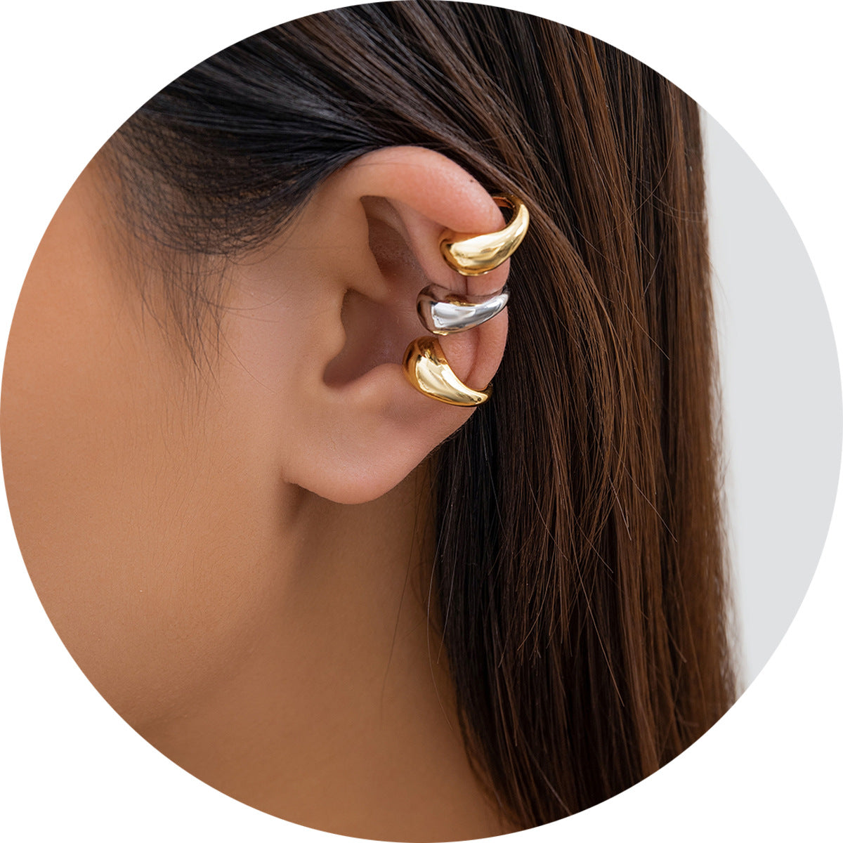 Retro Punk Geometric Drop Earrings in Alloy with Electroplated Finish for Women
