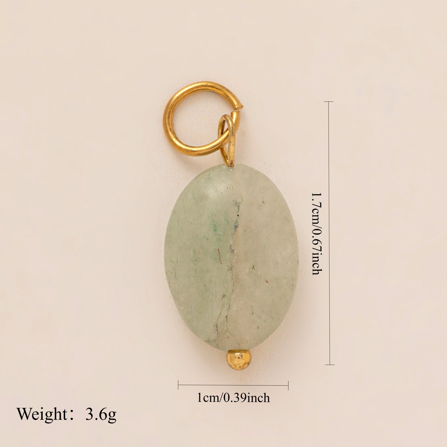 Ethnic Oval Acrylic Pendant Stainless Steel 18K Gold PVD Plated Ball Chain Charm Bar Unisex