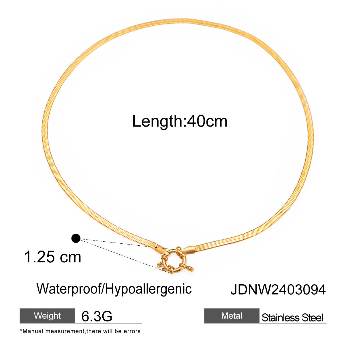 Minimalist Vintage Geometric 18K Gold Plated Stainless Steel Multi-Layer Chain Necklace for Women