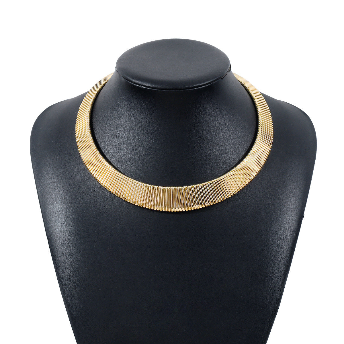 Vintage Punk Geometric Wide Band Choker Necklace for Women