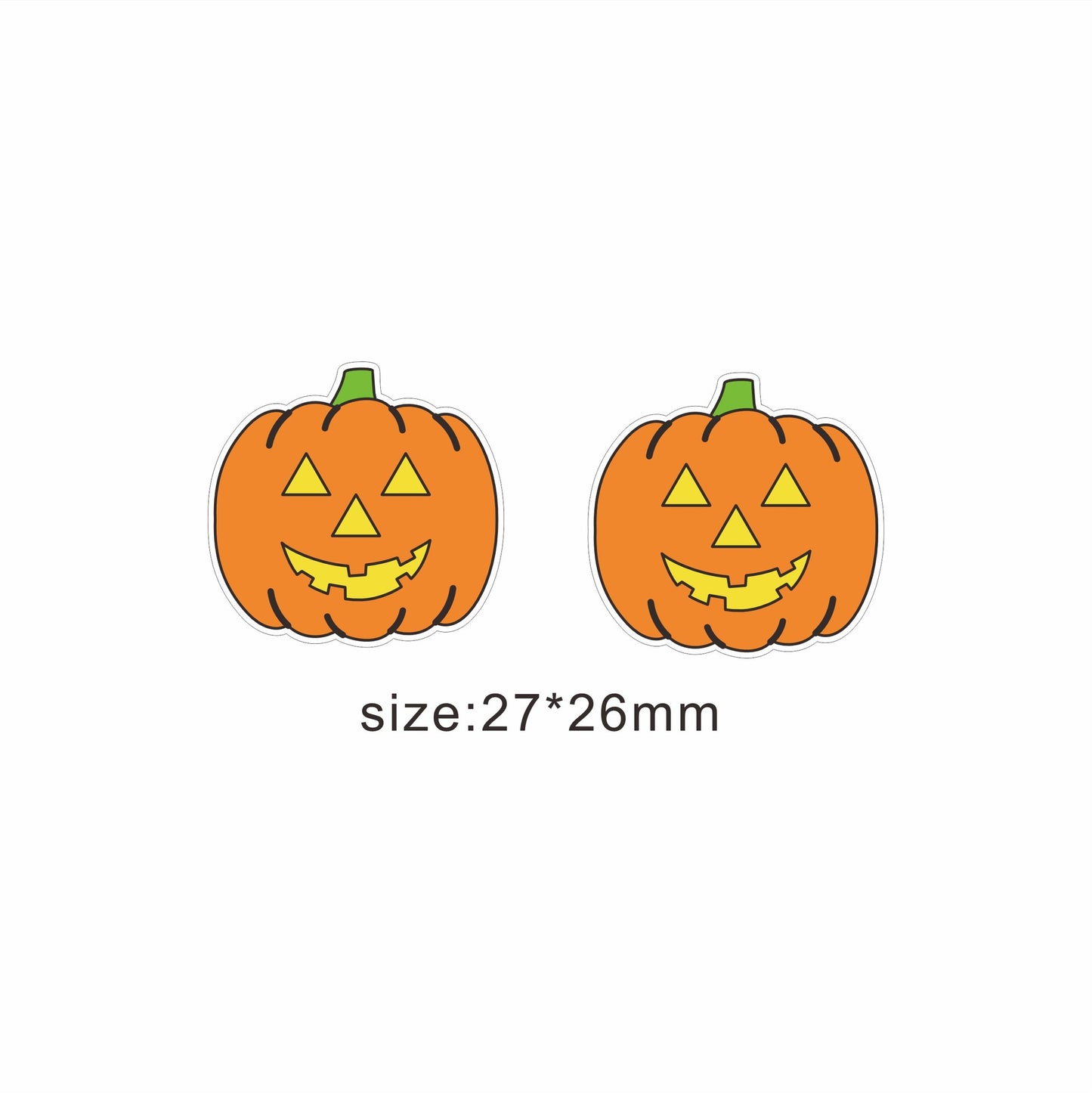 Orecchini a perno in legno novità con intaglio a forma di animale, motivo Zucca di Halloween, Fantasma, Gatto nero, Caldaia della strega, Pipistrello, Caramella, Ragnatela