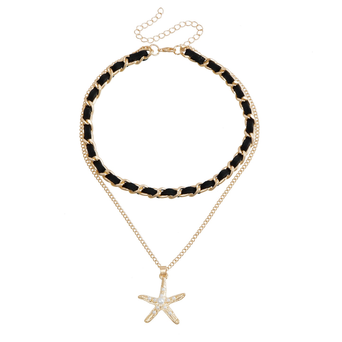 Sweet and Edgy Cross and Butterfly Pendant Alloy Choker Necklace for Women with Plated Finish