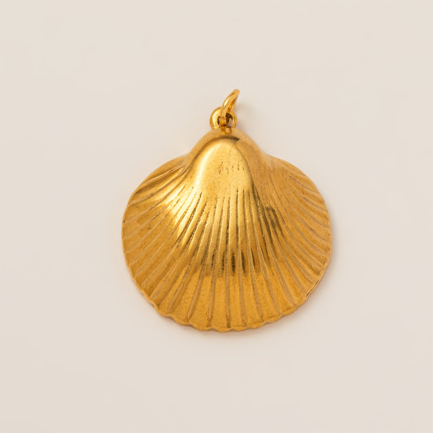 Minimalist 18K Gold Plated Round Geometric Brass Pendant Necklace