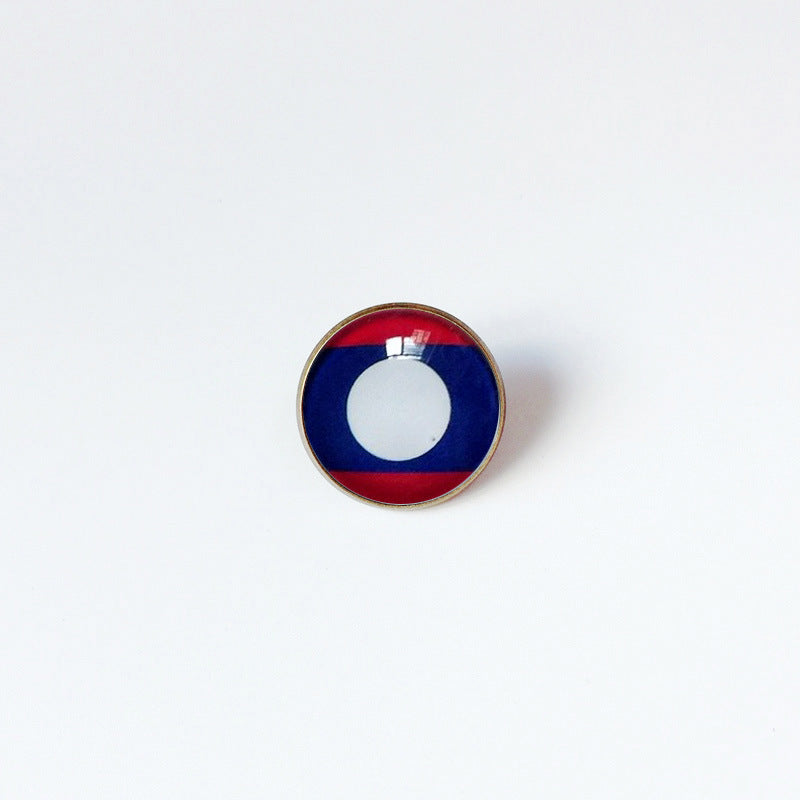Pin de Solapa de Aleación Esmaltado Personalizado con Diseño de Bandera del Mundo para Hombres y Mujeres