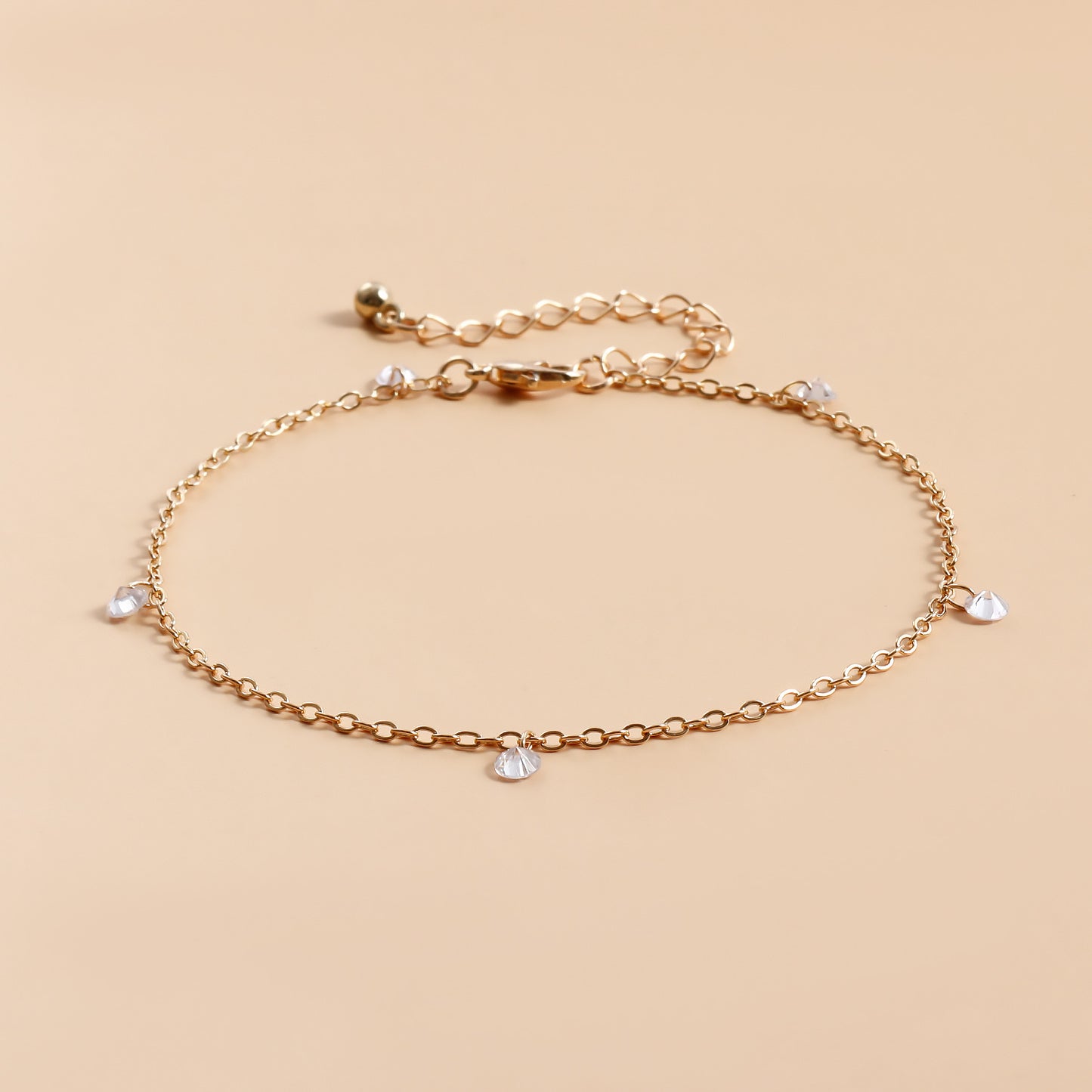 Bohemian Minimalist Geometric Alloy Anklet for Women