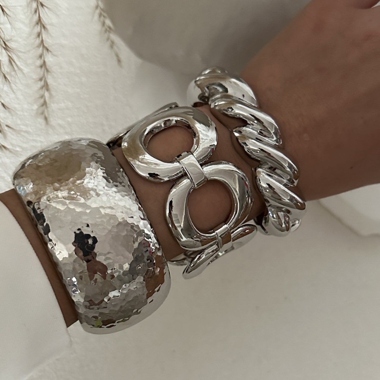 Bracciale alla moda con polsino largo in lega placcata oro, stile hip-hop e geometrico