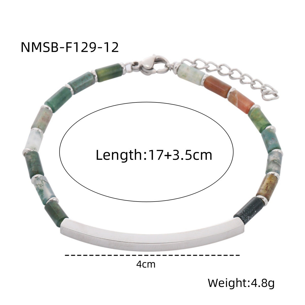 Bracciale da donna in acciaio inossidabile placcato oro 18K con motivo a nodi di bambù, design geometrico rettangolare, stile ufficio minimalista