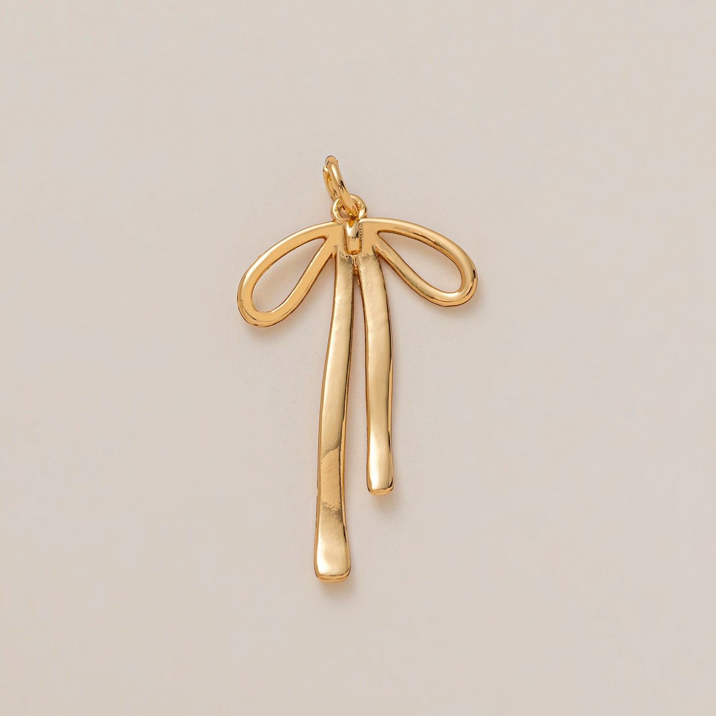 Minimalist Plated Alloy Heart Teardrop Charm Bar Bag Pendant Keychain