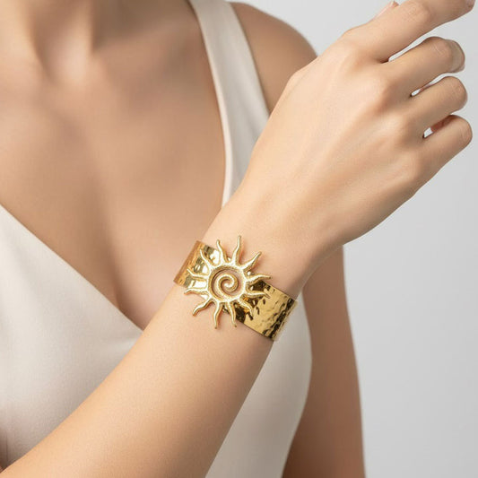 18K Gold Plated Stainless Steel Sun Bracelet