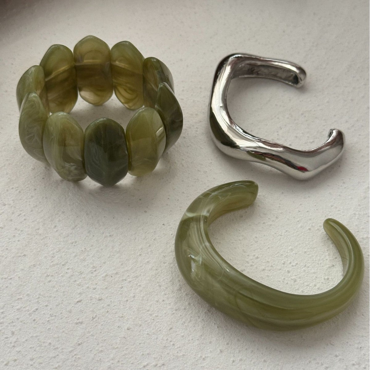 Casual Luxury Geometric Gradient Drip Oil Resin Bracelet
