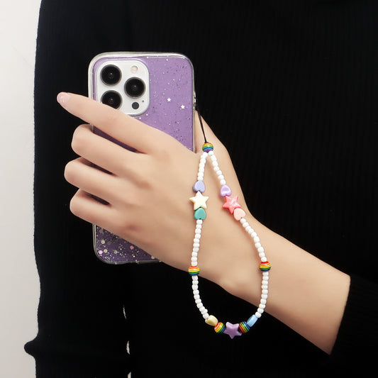 Sweet Minimalist Star Alloy Plated Charm with White Seed Pearls