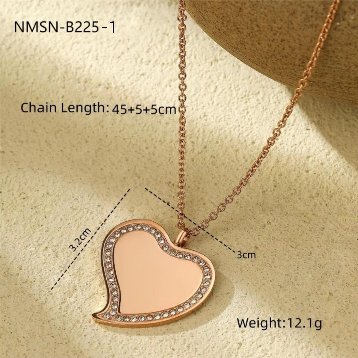 Collar minimalista geométrico redondo de acero inoxidable con chapado en oro rosa de 18 quilates para mujer con barra para dijes DIY