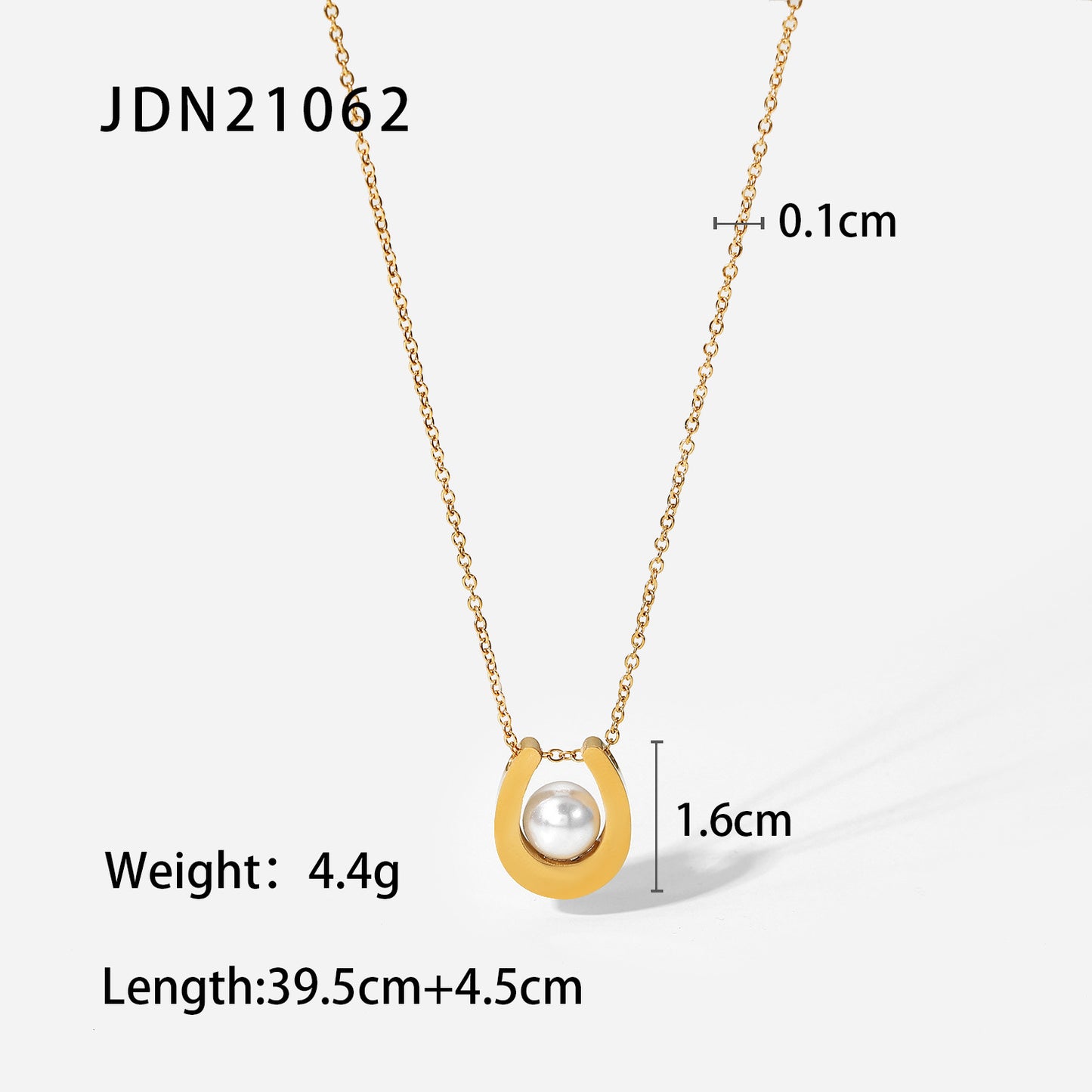 Casual Geometric Conch Stainless Steel and Titanium Steel Plated Earrings for Women