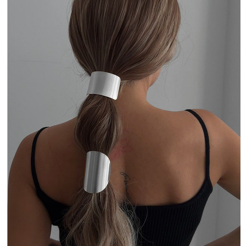 Fermaglio per Capelli Minimalista in Lega e Perle con Finitura Galvanica