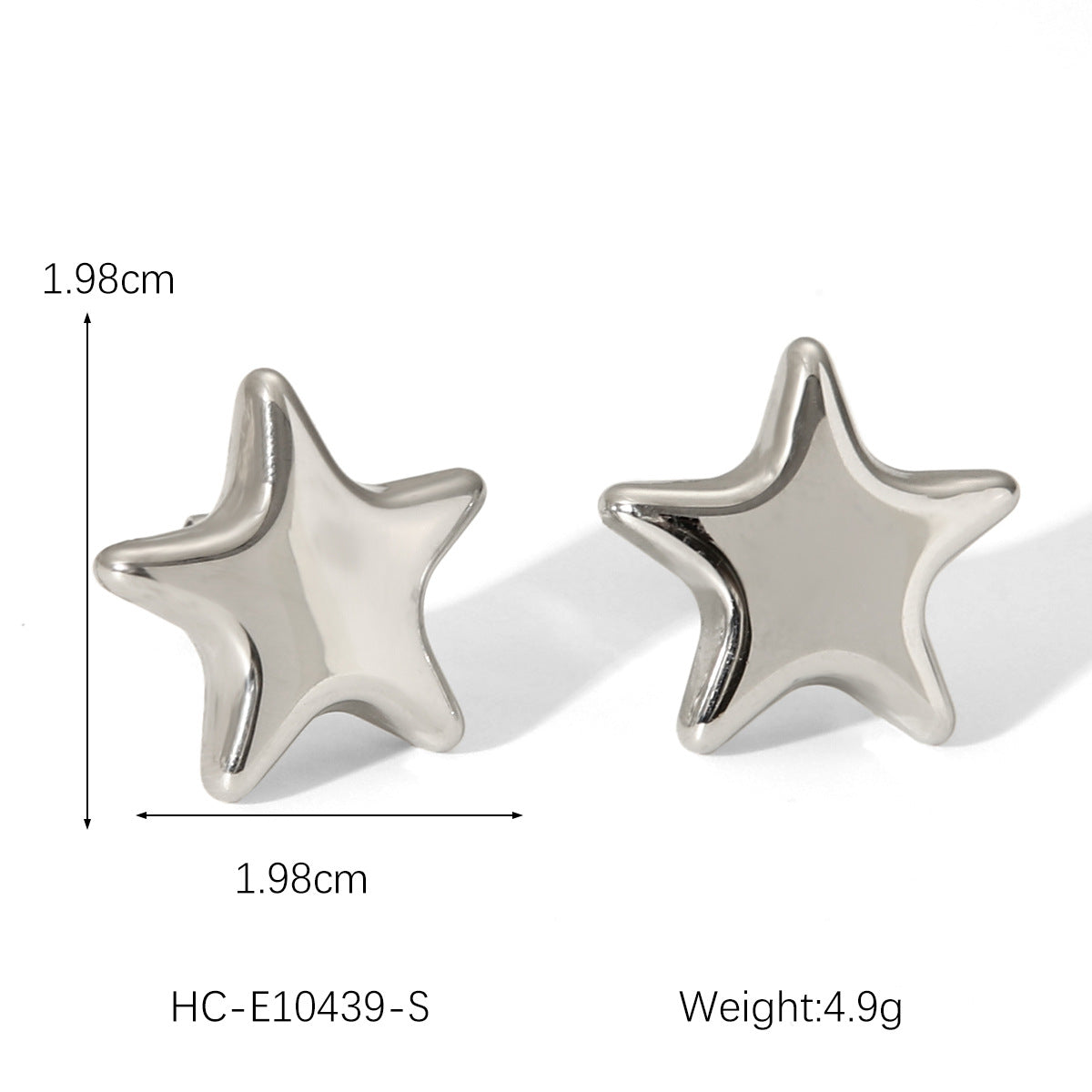 Collana Minimalista da Donna con Ciondolo a Stella in Acciaio Inossidabile Placcato Oro 18K