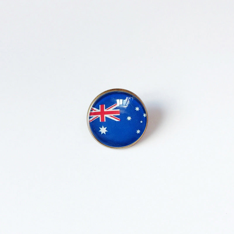Pin de Solapa de Aleación Esmaltado Personalizado con Diseño de Bandera del Mundo para Hombres y Mujeres