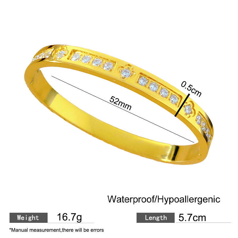 18K Gold Plated Titanium Steel Bracelet