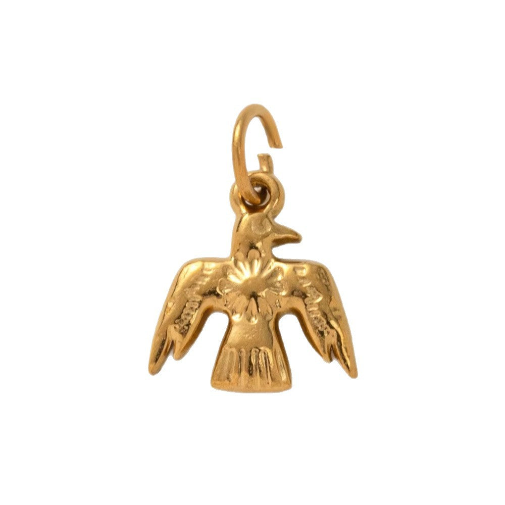 Vintage 18K Gold Plated Stainless Steel Animal Pendant Charm Bar for Women