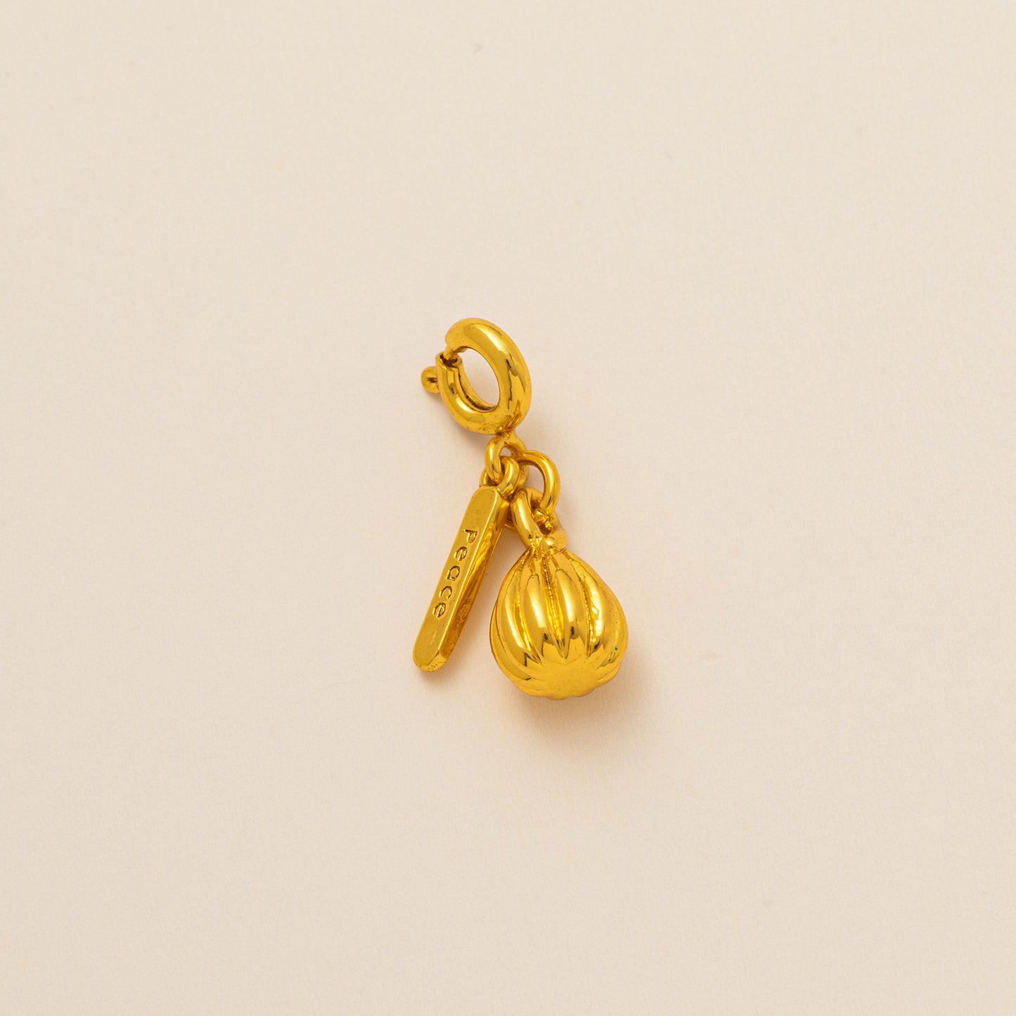 Minimalist Brass Plated Fruit Pendant Necklace
