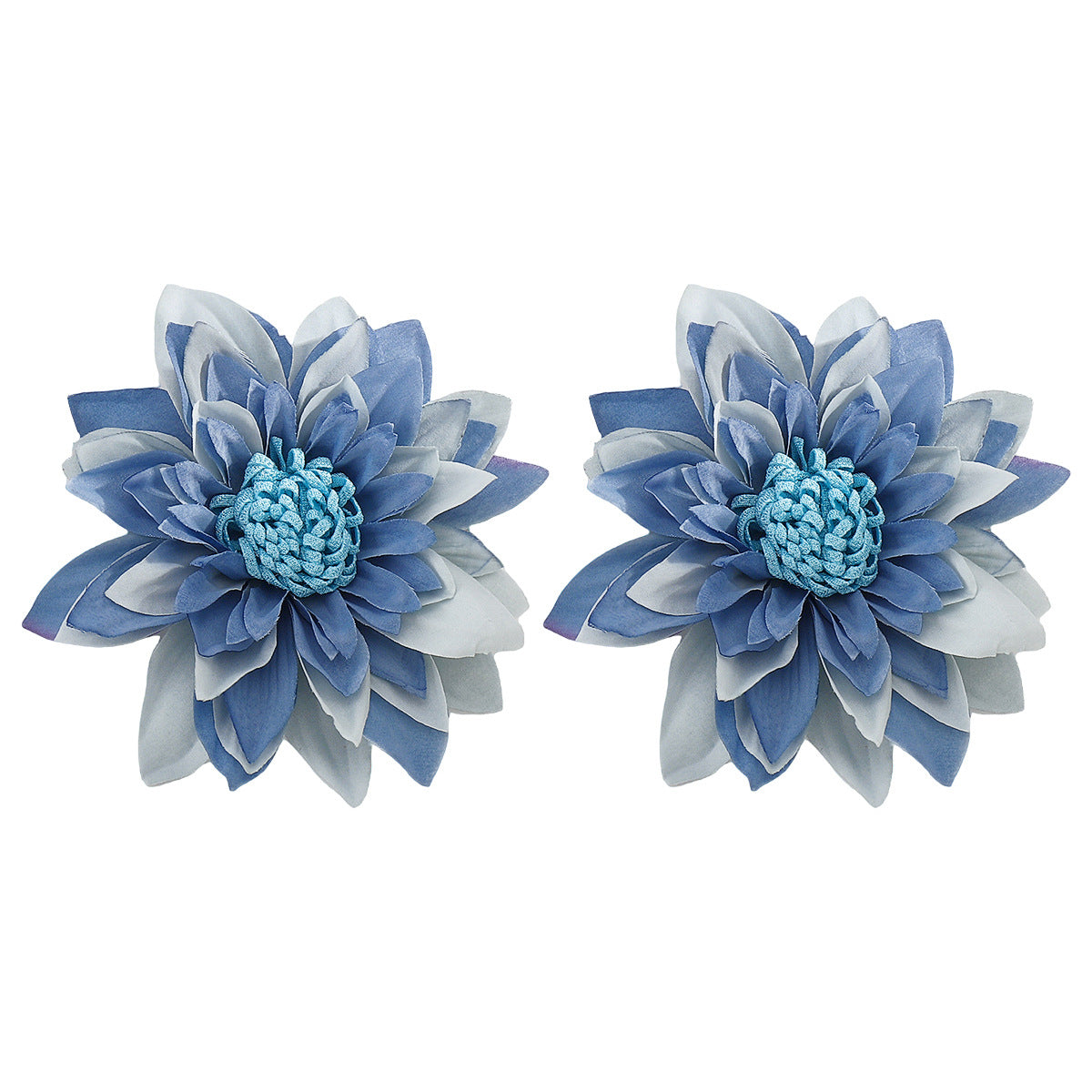 Collar floral de verano con flores de tela hechas a mano en cordón de cuero trenzado para mujer