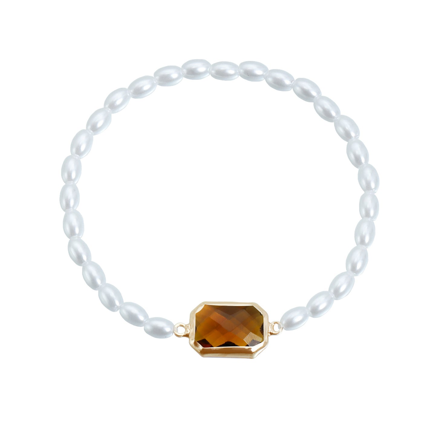 Fashion Double Layer Square Geometric Alloy Necklace with Rhinestone and Imitation Pearl for Women