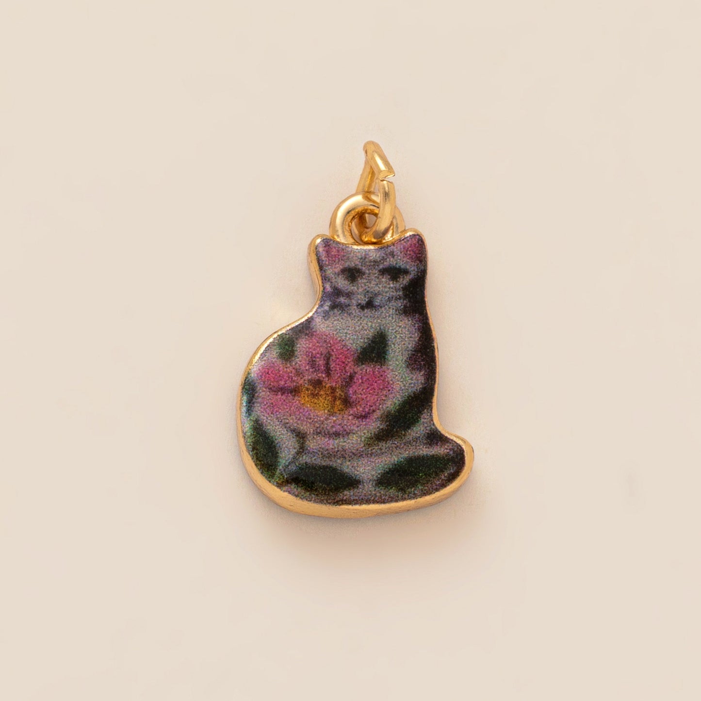 Vintage Plated Brass Cat Animal Charm Bar Pendant Unisex DIY Jewelry Accessory