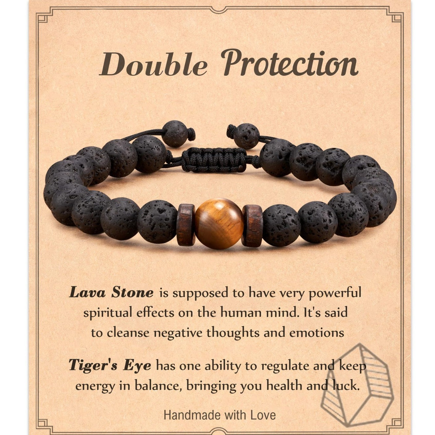 Minimalist Matte Round Geometric Natural Stone Beaded Bracelet Unisex Business Casual Wristband