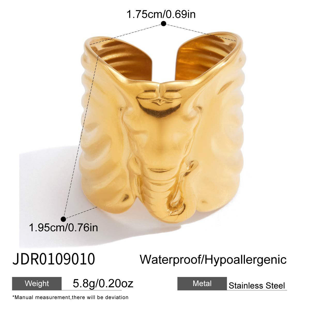 Bracciale Minimalista in Acciaio al Titanio con Placcatura in Oro 18K, Design a Forma Irregolare, Accessorio di Moda Leggero