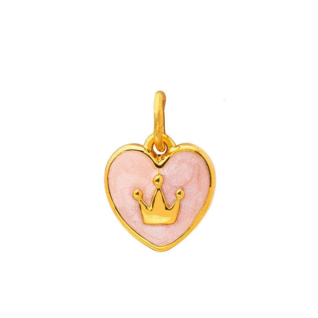 Vintage 18K Gold Plated Stainless Steel PVD Butterfly Heart Floral Charm Bar Pendant