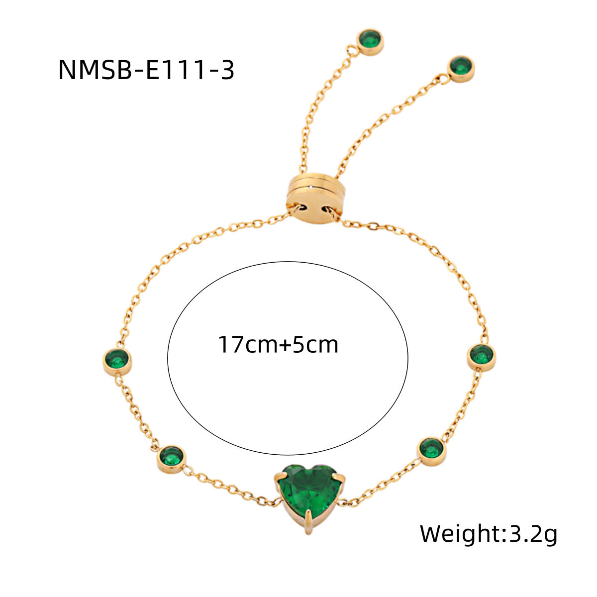 Fashionable Minimalist Starry Sky Heart-Shaped Rhinestone-Inlaid Titanium Steel Bracelet for Women with Plated Finish