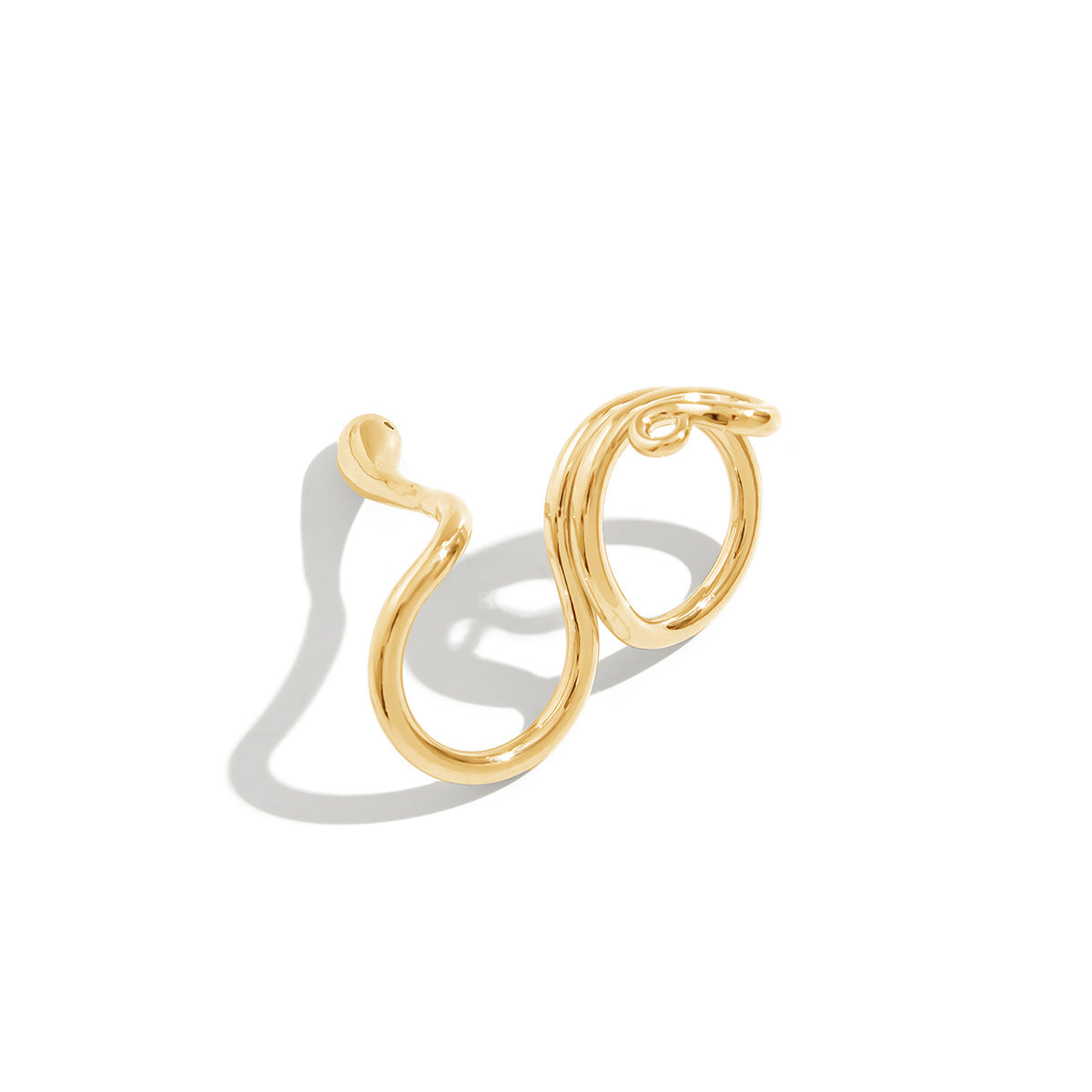 Bracciale geometrico minimalista in lega a forma di serpente con chiusura a molla da donna