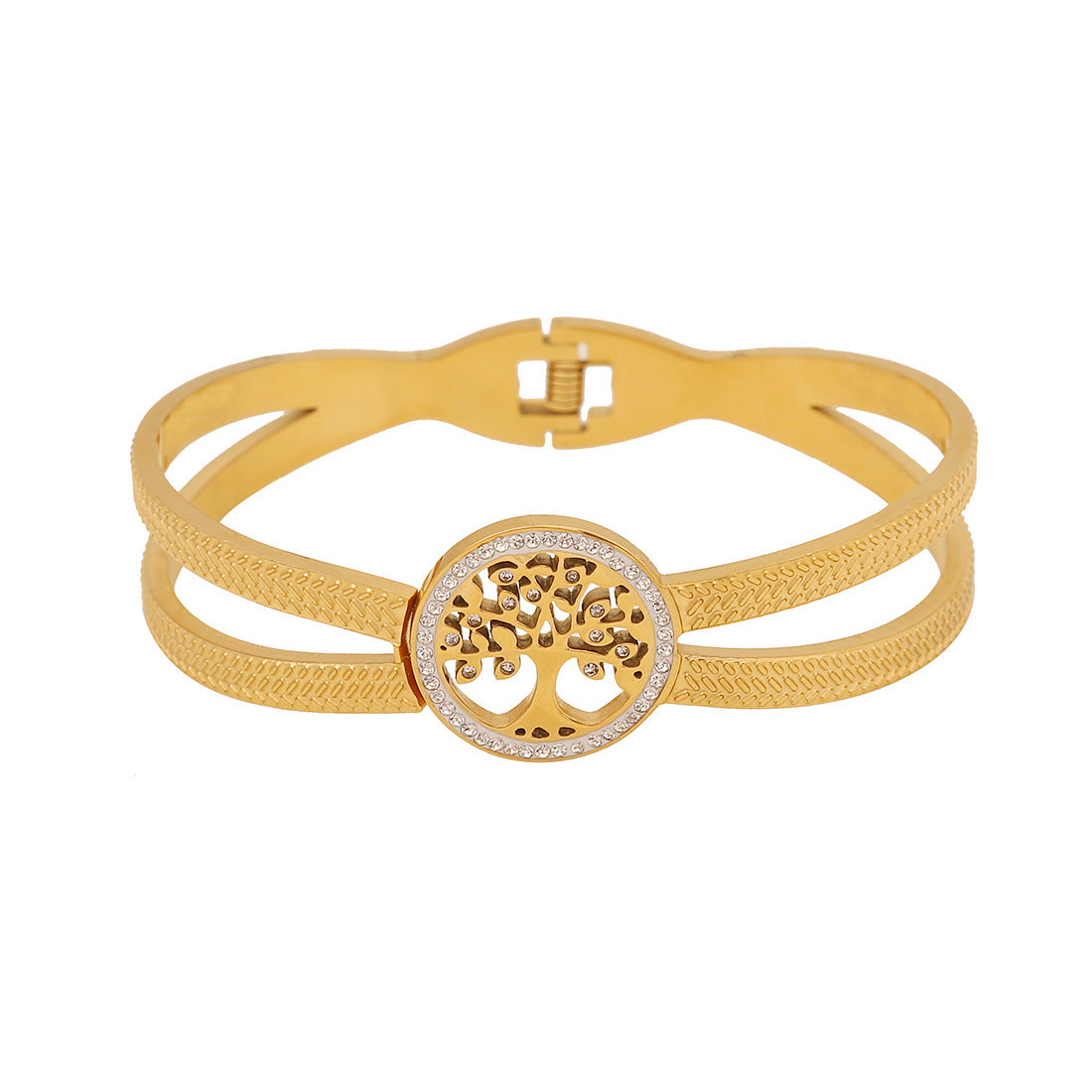 Braccialetto alla moda in stile OL con farfalla, motivi a cuore e floreali, bracciale in acciaio inossidabile galvanizzato
