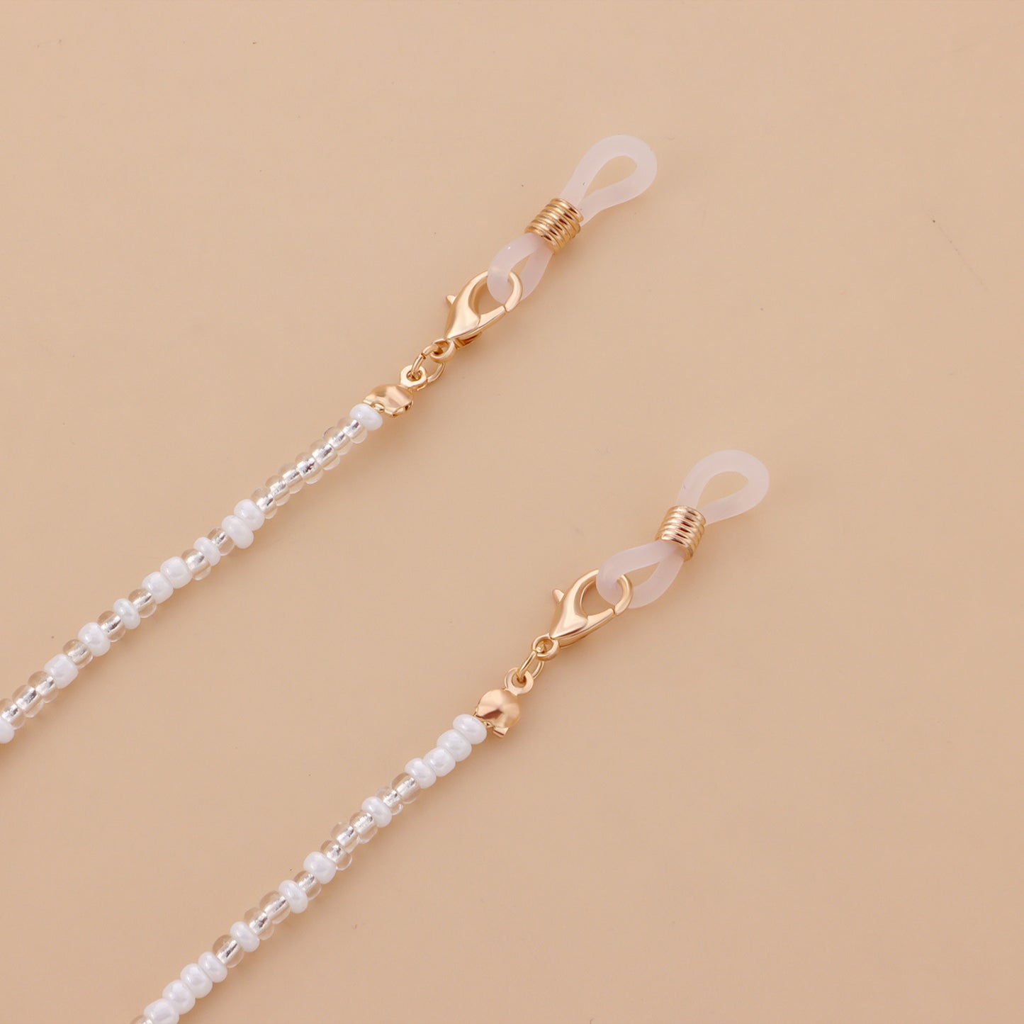 Minimalist Elegant Heart White Pearl Alloy Glasses Chain for Women