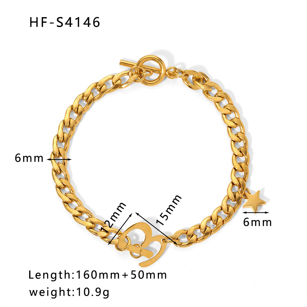 Minimalist Heart-Shaped Pearl Pendant Bracelet for Women with Titanium Steel Chain and Zircon Inlay