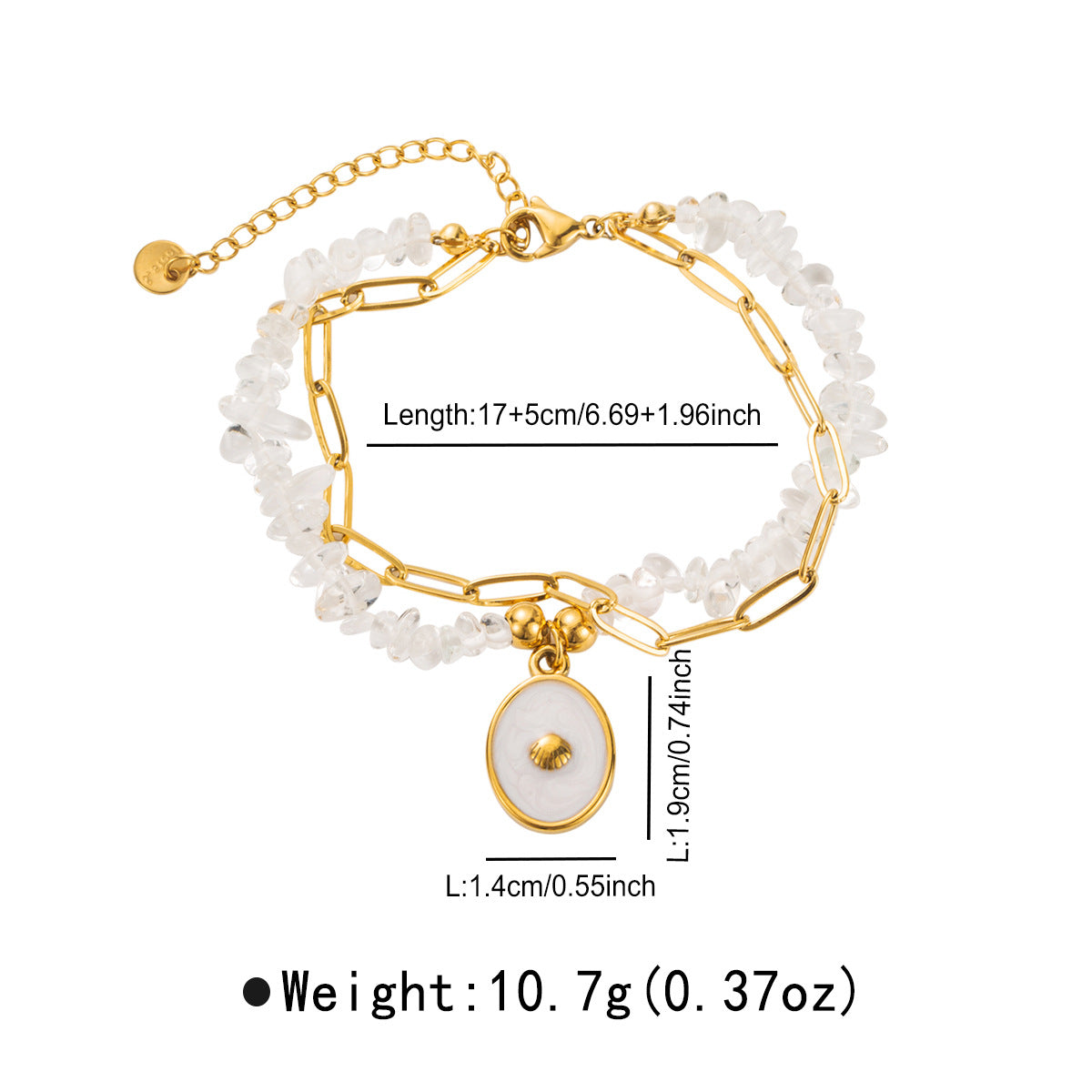 Pulsera de mujer con colgante de estrella de mar y tortuga estilo vacaciones en acero inoxidable con incrustaciones de diamantes de imitación