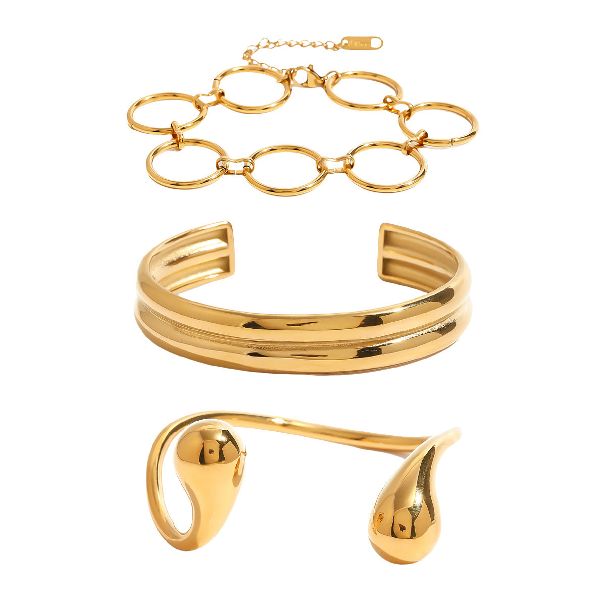 Minimalist Geometric Stainless Steel Plated Bracelet