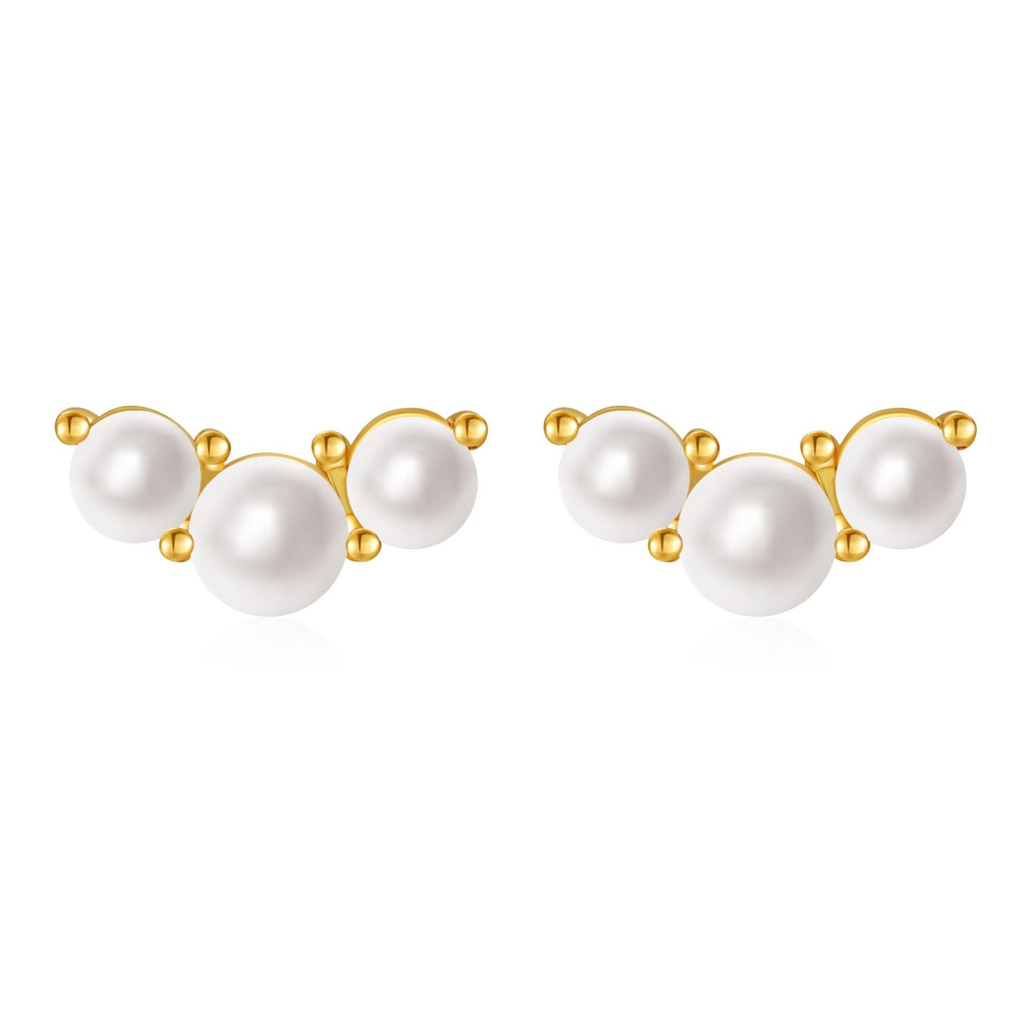 Orecchini a perno con pietra portafortuna geometrica in stile Fashion-Commuter, in rame con placcatura in vero oro e perni in argento sterling S925, da donna