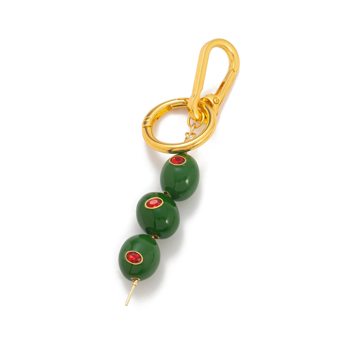 Geometric Heart Fruit Alloy Plated Bag Charm Keychain