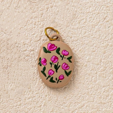 Vintage Rainbow Star Moon Plated Brass Shoe Charm