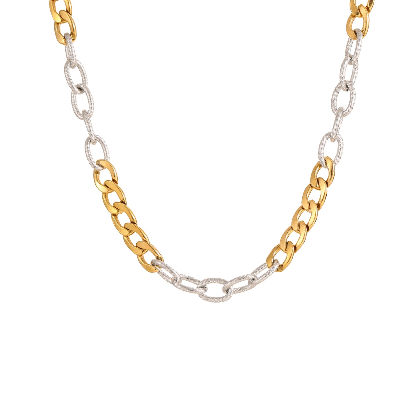 Conjunto de joyería minimalista, chapado en oro, con colgante geométrico de acero inoxidable y cadena para mujer
