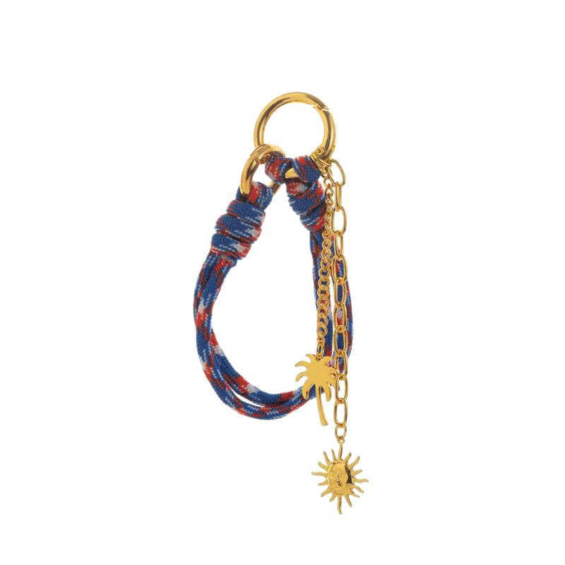 Elegant Minimalist Vintage Oval Geometric Brass Bag Charm with Plated Finish