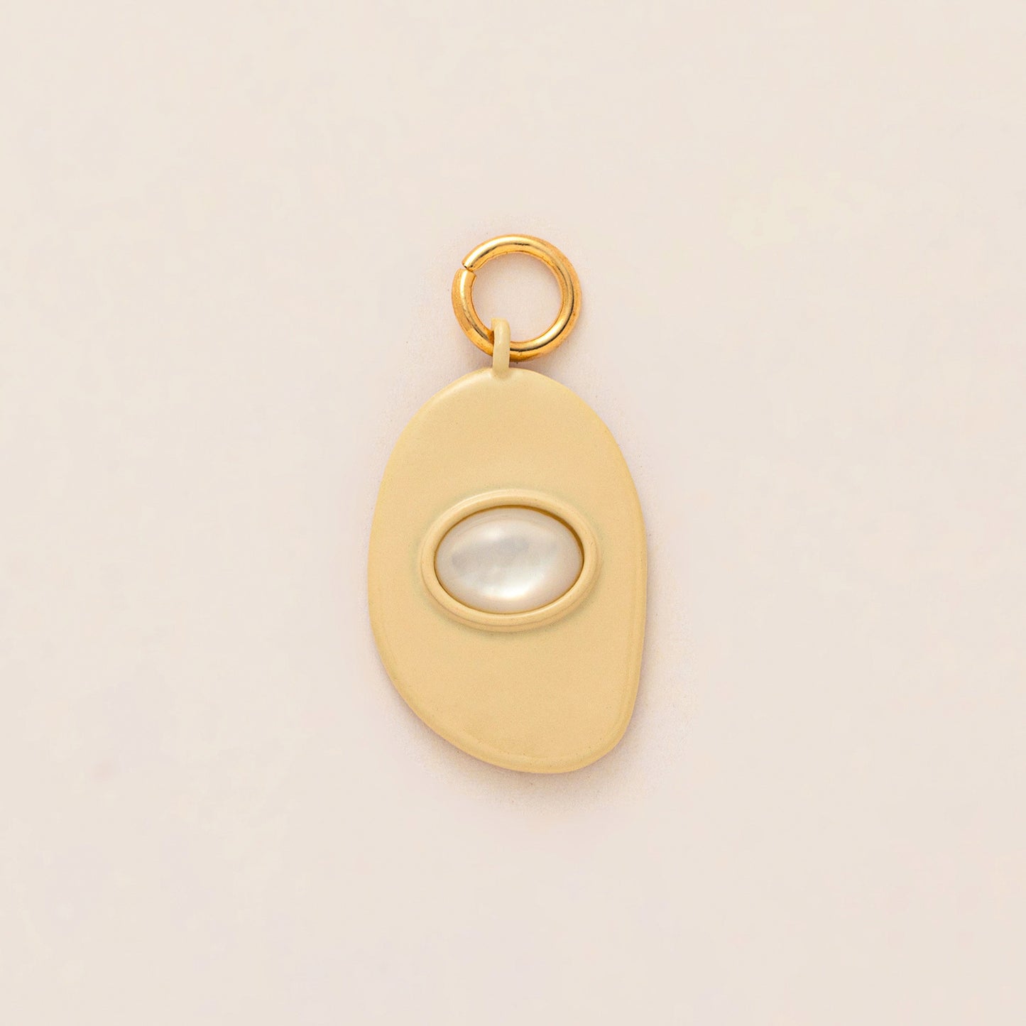 Fashion Minimalist Brass Plated Cubic Zirconia Pearl Note Charm Bar