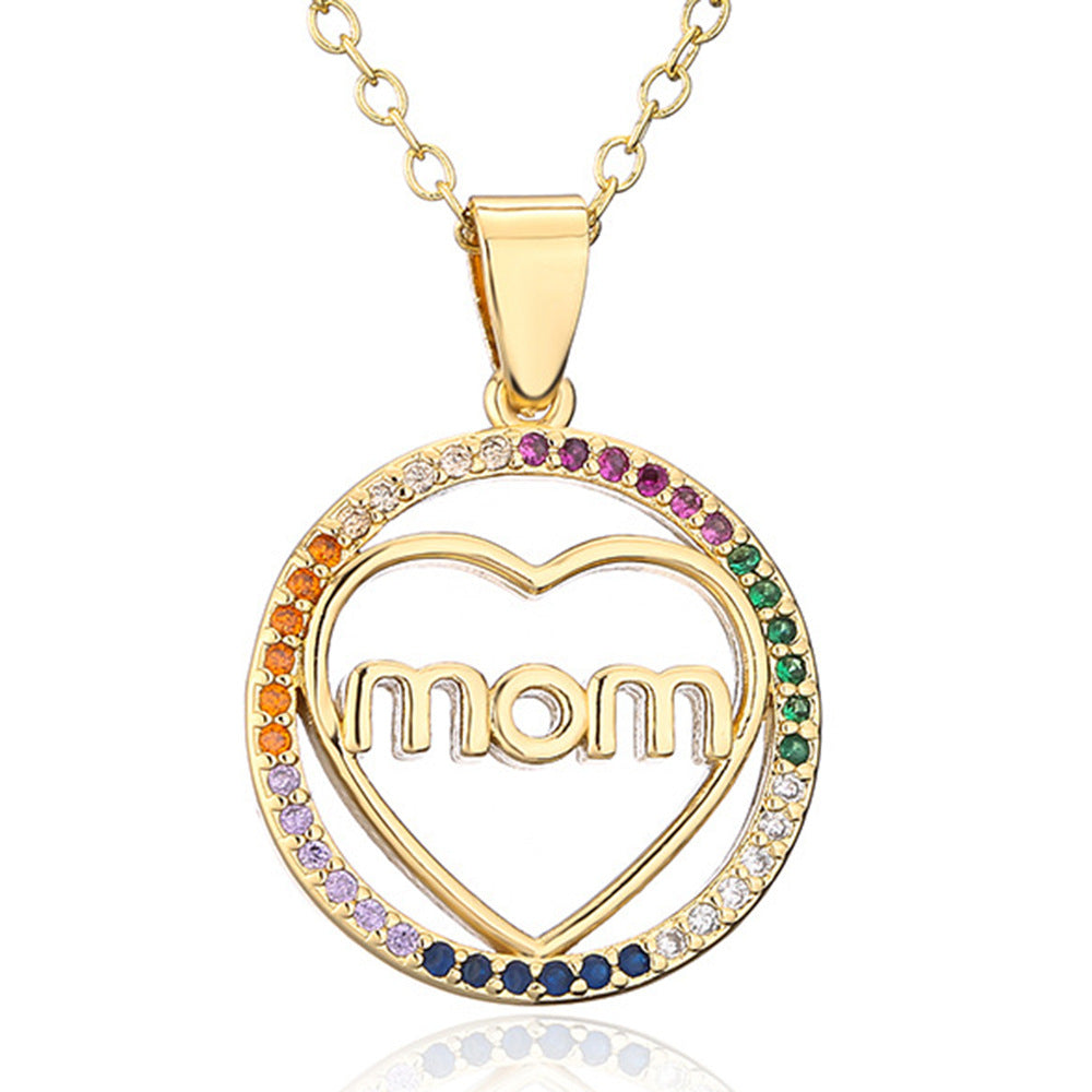 Minimalist Heart-Shaped Copper Pendant Necklace for Women with Geometric Design and Elegant Clavicle Chain