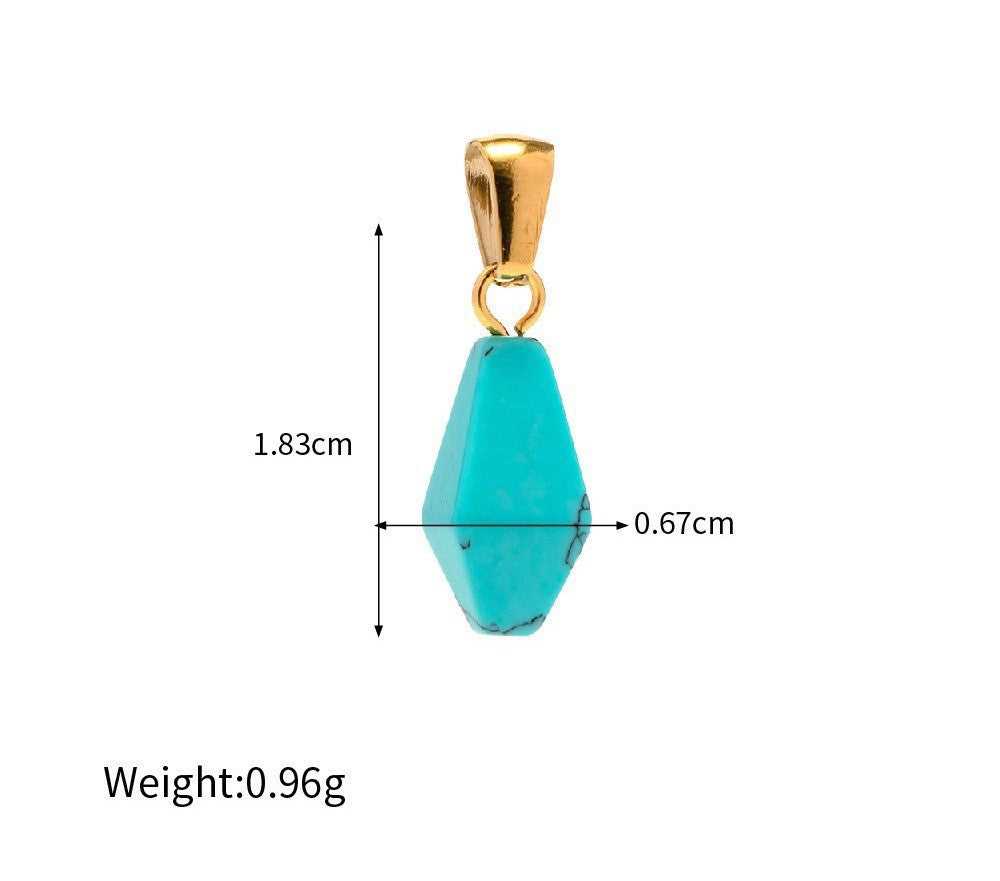 Fashion Gold Plated Brass Heart Round Geometric Cubic Zirconia Charm Bar for Unisex