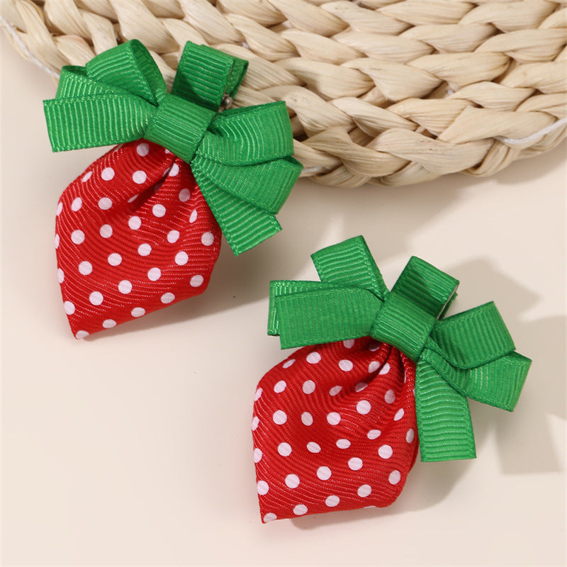 Natural Style Bow-Shaped Hair Clip for Girls with Ruffled and Mesh Details, Polyester Fabric Hair Accessory, Duckbill Hairpin, Princess Collection