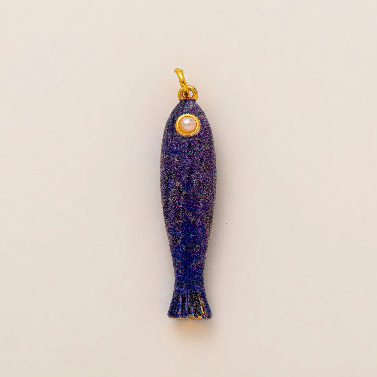 Vintage 18K Gold Plated Brass Fish Pendant Charm Bar for DIY Necklace Unisex